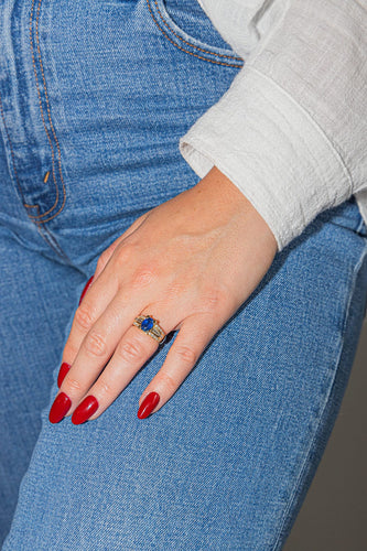 Bague 49 O.J. Perrin Bague Or jaune Saphir 58 Facettes 2905291CN