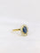 Bague Bague marguerite vintage or diamants saphir ovale 58 Facettes J164