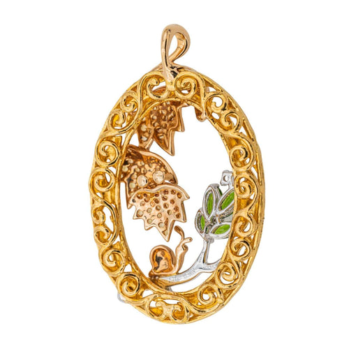 Pendentif Or jaune Saphir
