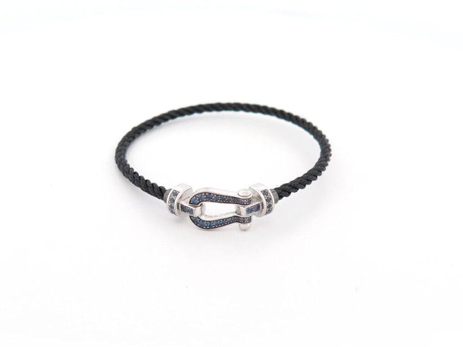 Bracelet bracelet FRED force 10 mm or blanc & saphirs 58 Facettes 263863