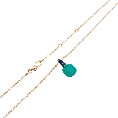 Collier Collier Pomellato "Capri" or, chrysoprase, saphirs. 58 Facettes 34311