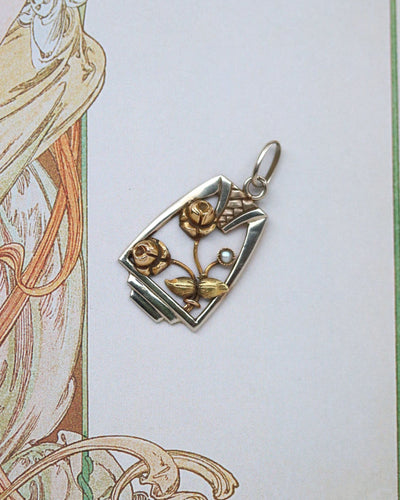 Collier Coulant de Sautoir ou Pendentif en Or jaune, Rubis et Perles 58 Facettes A11577