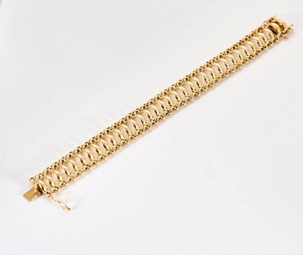 Bracelet Bracelet or jaune à maille fantaisie 58 Facettes SAI03672