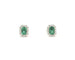 Boucles d'oreilles Boucles d'oreilles en or blanc avec émeraudes et diamants 58 Facettes 14524
