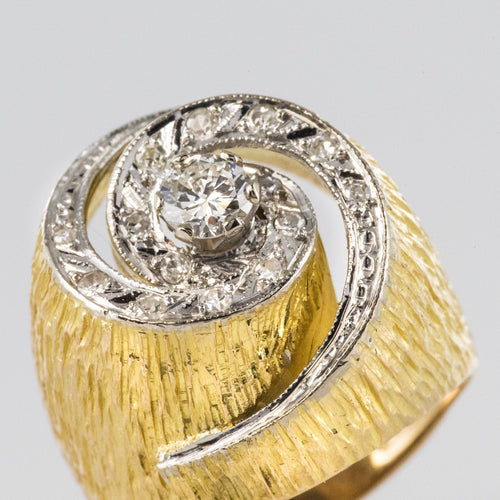 Bague 52 Bague tourbillon diamants vintage 58 Facettes 19-664-50