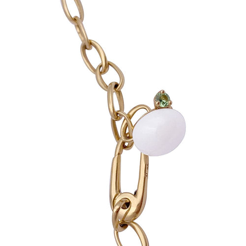 Collier Sautoir Pomellato, "Capri", or rose, céramique blanche. 58 Facettes 33659