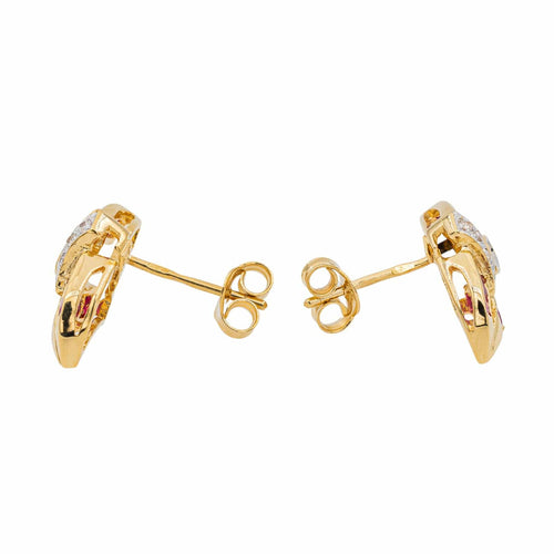 Boucles d'oreilles Boucles d'oreilles Puces Or jaune Diamant 58 Facettes 3105066CN