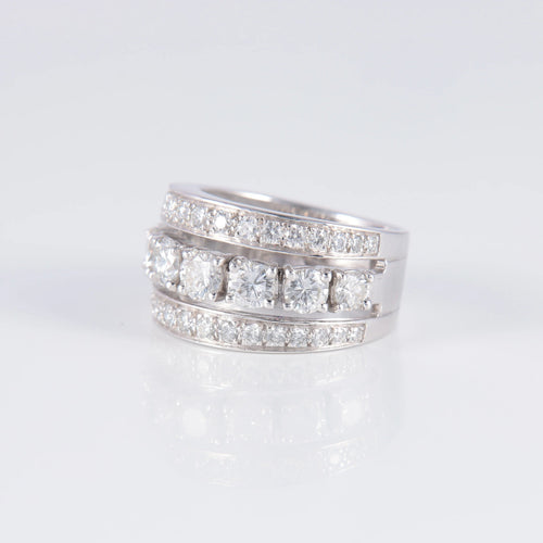 Bague 52 Bague Jonc Lignes Diamants 58 Facettes