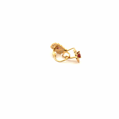 Boucles d'oreilles Dormeuses Or Jaune 18k Rubis & Diamants 58 Facettes B3BO-GS20816-03