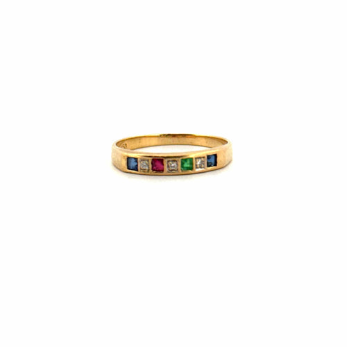 Bague 51 Alliance Or Jaune Tutti Frutti 58 Facettes 99-GS38386-4