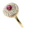Bague 54 Beauté délicate : bague victorienne avec tourmaline rose violacée 58 Facettes 24150-0100