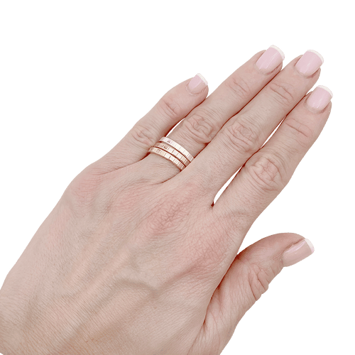 Bague 54 Bague Chopard "Ice Cube" or blanc. 58 Facettes 34154