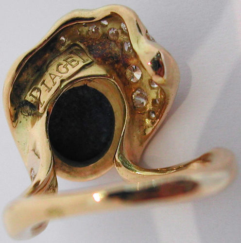Bague 53 Bague Piaget en or jaune et Lapis lazuli 58 Facettes BA131