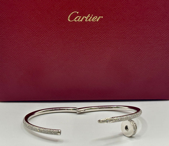 Bracelet CARTIER - Bracelet "Juste un clou" modèle classique, semi pavé 58 Facettes