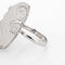 Bague 53 Bague papillon en cristal de roche et diamant Estate, bijoux de cocktail en or blanc 14 carats 58 Facettes G12631
