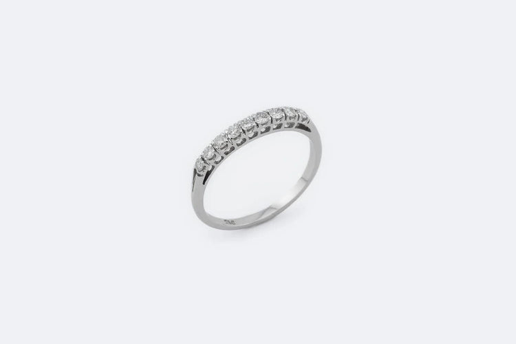 Bague 17 / Oro Bianco Riviere in oro bianco con diamanti 58 Facettes ANL670