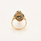 Bague 57,5 Bague or jaune et argent et rubis 58 Facettes GU283