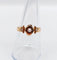 Bague 56.5 Bague antique or rose perles sertis étoilés 58 Facettes A05703