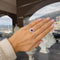 Bague 53.5 Bague en or blanc 18 carats avec rubis birman et diamants 58 Facettes 22818