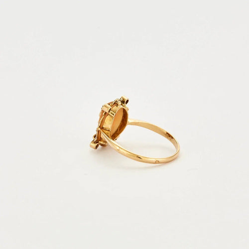 Bague 57 Bague Camée or jaune et rubis 58 Facettes BO/230128/