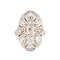 Bague 49 Antique Edwardian 1ct Diamant Bague Or Platine Ovale Cocktail Bijoux 58 Facettes G9099