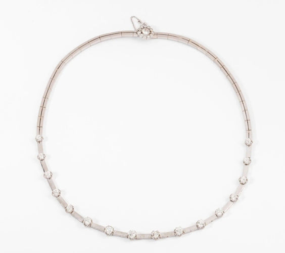 Collier collier en diamant et or gris des 1960 58 Facettes 1