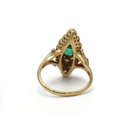 Bague 49 Bague - Or, Emeraude et Diamants 58 Facettes 250186R