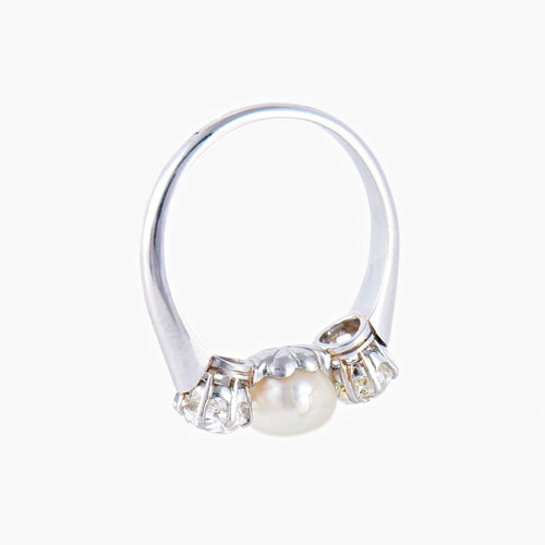Bague 58 Bague Perle et Diamants 58 Facettes