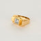 Bague 54 Bague Tank or jaune et diamant 58 Facettes TOU1275