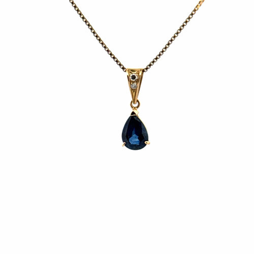 Pendentif Pendentif goutte or jaune saphir diamants 58 Facettes 2-PEF4-GS37726-2