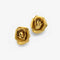 Boucles d'oreilles HERMES - Boucles d'oreilles clips vintage en or jaune Pétale de Rose par Georges LENFANT, vers 1970 58 Facettes 22703