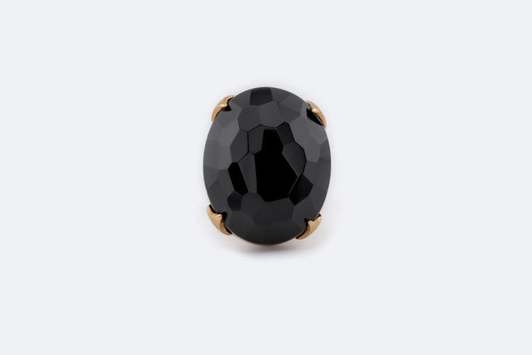 Bague 12 / Oro Giallo Anello in oro giallo con onice 58 Facettes ANL122