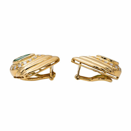 Boucles d'oreilles Boucles d'oreilles Clips Or jaune Emeraude 58 Facettes 2905297CN