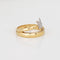 Bague Bague étoile filante vintage en or jaune 14 carats, taille 4, bijoux fins célestes 58 Facettes G14046