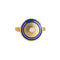 Bague 51 Bague Art Déco Vintage Diamant Émail Cercle Or Jaune 58 Facettes G13365