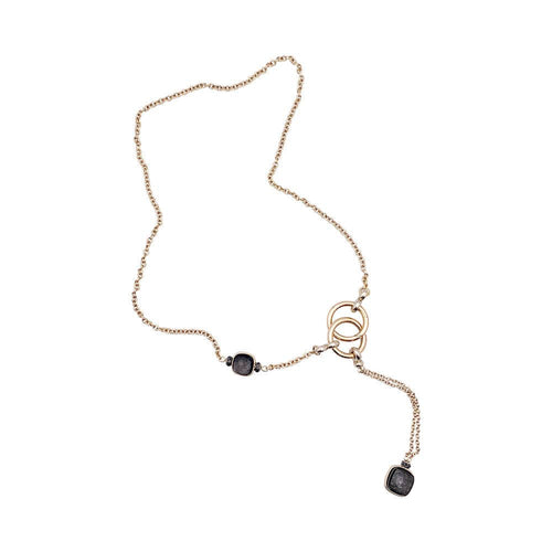 Collier Collier Pomellato, "Nudo", or rose, obsidiennes, diamants noirs. 58 Facettes 33631