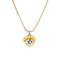 Collier Collier vintage Pensée Jaune en or jaune, émail, diamant 58 Facettes G14084