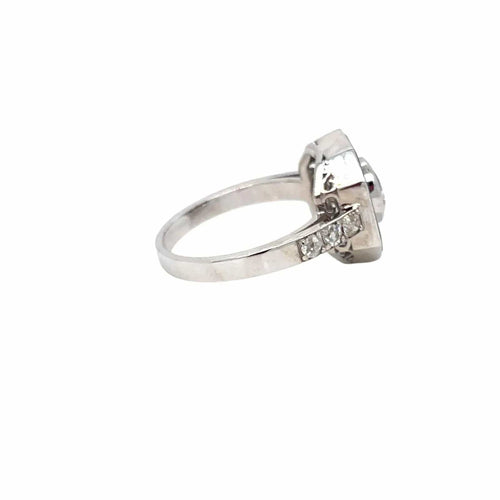 Bague 54 Bague Art Déco en or et diamants de 1,05 carat avec onyx 58 Facettes
