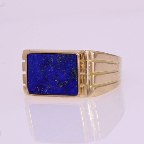 Chevalière or et lapis lazuli