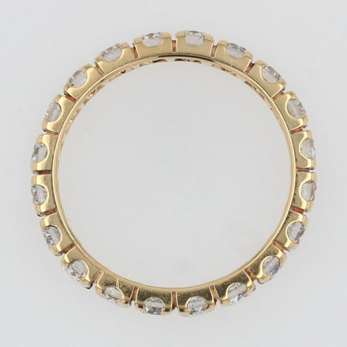 Bague 52 Alliance diamants or jaune 58 Facettes 21-066-52