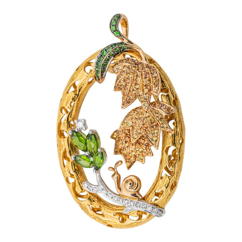 Pendentif Or jaune Saphir