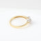 Bague 57 Bague bicolore en or jaune et blanc 18 carats et diamants de 0,25 carat 58 Facettes 129605A