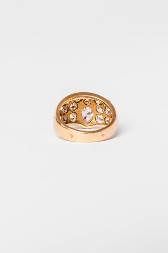 Bague 52 Bague Jonc en or jaune et diamants 58 Facettes