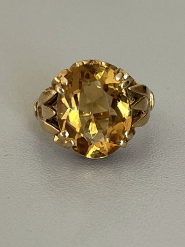 Bague 49 Bague or jaune citrine 58 Facettes 5699