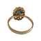 Bague 55 Bague de style Art Déco en or et platine avec diamants et saphir 58 Facettes Q321B