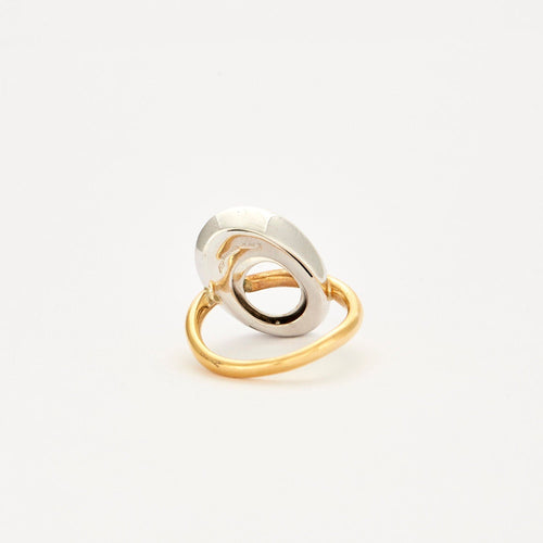 Bague 51 Bague en or jaune et or blanc 58 Facettes 2560