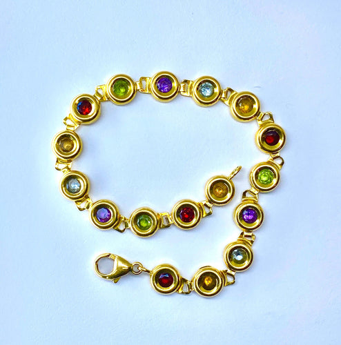 Bracelet Bracelet en or 18 carats et pierres fines 58 Facettes AB350