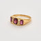 Bague 55.5 Bague or jaune, rubis et diamants 58 Facettes GULK244