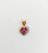 Pendentif Pendentif cœur vintage or 18k rubis et diamants 58 Facettes A05871