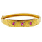 Bracelet Bracelet jonc antique or jaune décoré d'abeilles orné de rubis et de diamants taille roses (circa 1890) 58 Facettes A04772